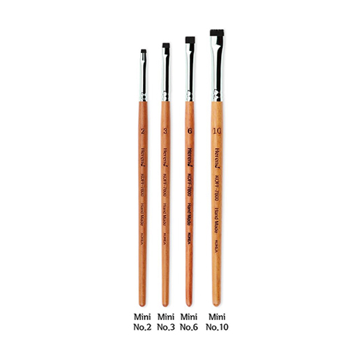 HEREND ERASER KURZER MINI-FLACHPINSEL SYNTHETIKFASERN KURZER STIEL SERIE KOF-7800