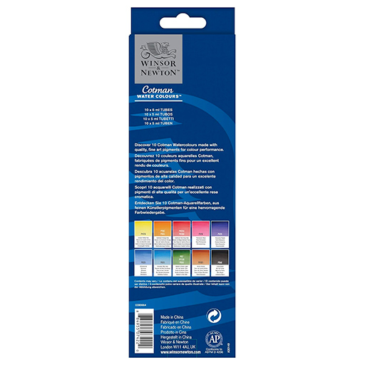 WINSOR & NEWTON SET DE DÉMARRAGE AQUARELLE COTMAN 10 X 5 ML