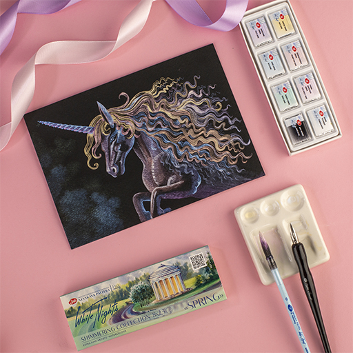 WHITE NIGHTS SHIMMERING SET PRINTEMPS AQUARELLE SCINTILLANTE ÉDITION LIMITÉE