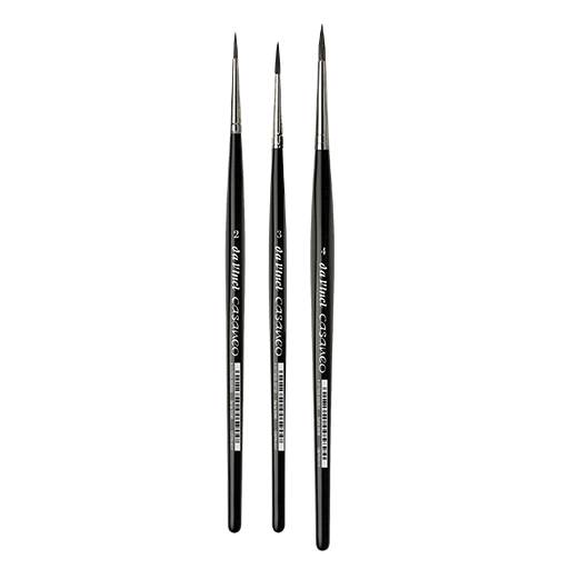 DA VINCI SET OF 3 CASANEO ROUND BRUSHES SERIES 4066-5598