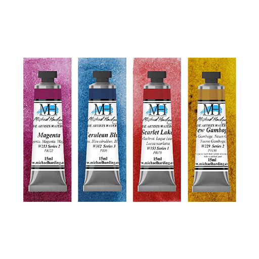 MICHAEL HARDING WATERCOLOUR MARLAINE MICHIE INTRO SET OF 4 X 15 ML TUBES