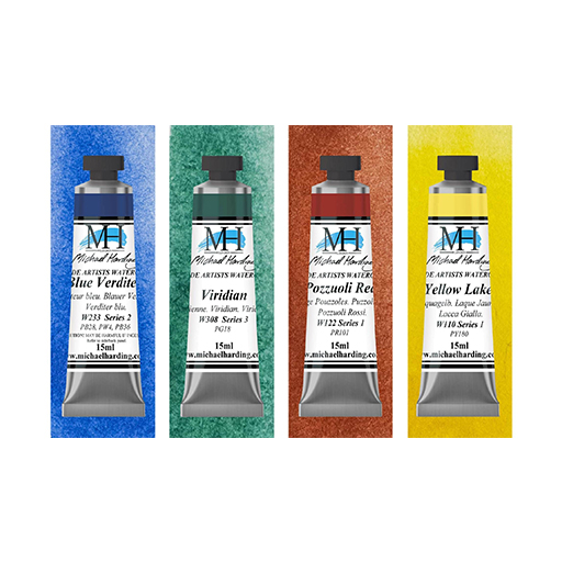 MICHAEL HARDING WATERCOLOUR ATMOSPHERIC SET OF 4 X 15 ML TUBES