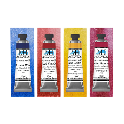 MICHAEL HARDING WATERCOLOUR PROMISED LAND SET OF 4 X 15 ML TUBES