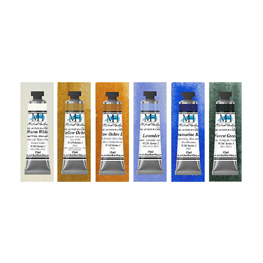 MICHAEL HARDING AQUARELLFARBE MISTY LONDON SET 6 X 15 ML TUBEN