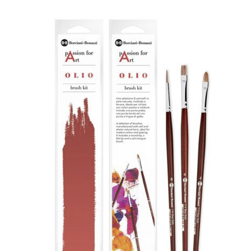 BORCIANI E BONAZZI PASSION FOR ART - ART KIT 3 PINCELES ÓLEO