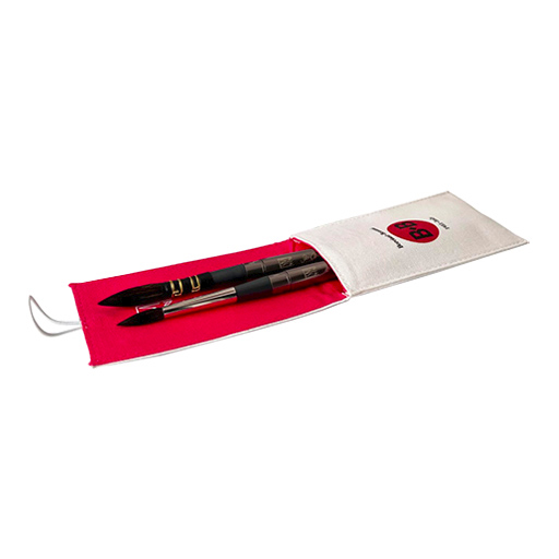 BORCIANI E BONAZZI SILVIA MOLINARI SET OF 2 TRAVEL BRUSHES SERIES 700 + CASE