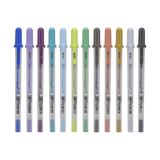 SAKURA GELLY ROLL MOONLIGHT 06 FINE - UNIQUE SET OF 12 GEL PENS