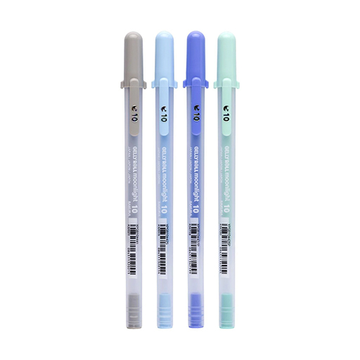 SAKURA GELLY ROLL MOONLIGHT 10 BOLD - AURORA SET OF 4 GEL PENS