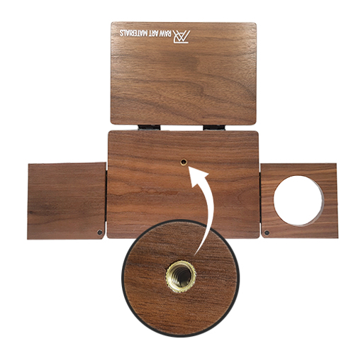 RAW ART MATERIALS WOODEN WATERCOLOUR BOX SET OF 24 EMPTY HALF PANS + PALETTE + CUP