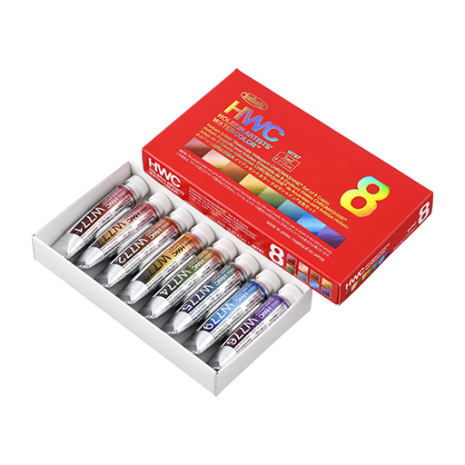 HOLBEIN ARTISTS' WATERCOLOUR CHROMASHINE SET 8 X 5 ML TUBES