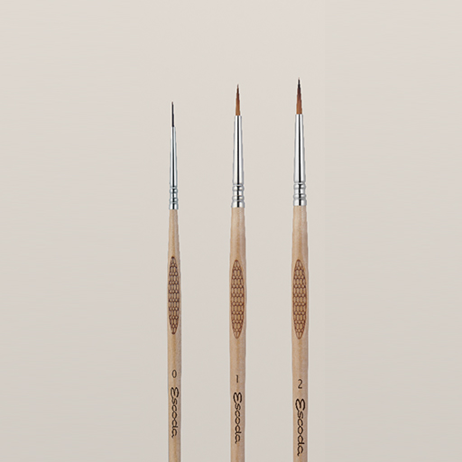 ESCODA STARTER MINIATURE SET SERIE 8860 - 3 PINCELES PARA MINIATURAS