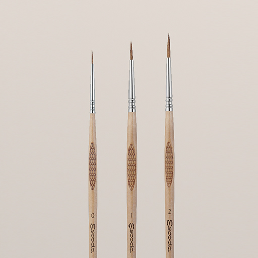 ESCODA PREMIUM MINIATURE SET SERIE 8862 - 3 PINCELES PARA MINIATURAS