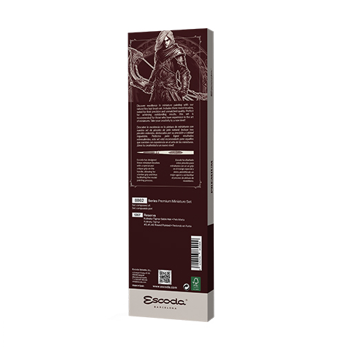 ESCODA PREMIUM MINIATURE SET SERIE 8862 - 3 PINCELES PARA MINIATURAS