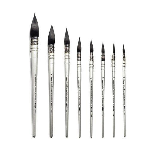 NEEF MASTER ARTIST THOMAS W SCHALLER WASH BRUSH SYNTHETIC FIBRE SHORT HANDLE SERIES 118