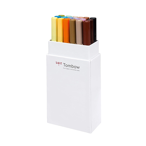 TOMBOW SET OF 18 DUAL BRUSH PENS LANDSCAPE COLOURS