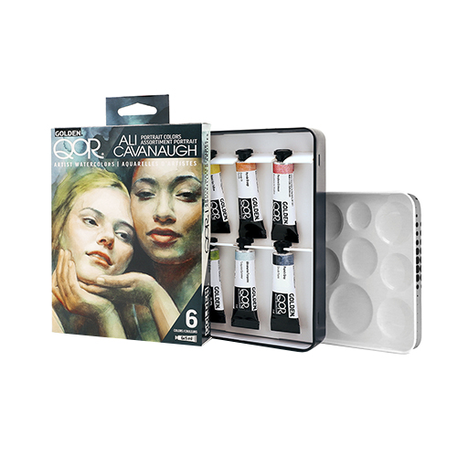 GOLDEN QOR ALI CAVANAUGH PORTRAIT COLOURS - WATERCOLOUR SET OF 6 X 5 ML TUBES