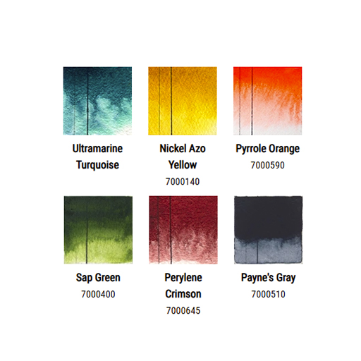 GOLDEN QOR ALI CAVANAUGH PORTRAIT COLOURS - WATERCOLOUR SET OF 6 X 5 ML TUBES