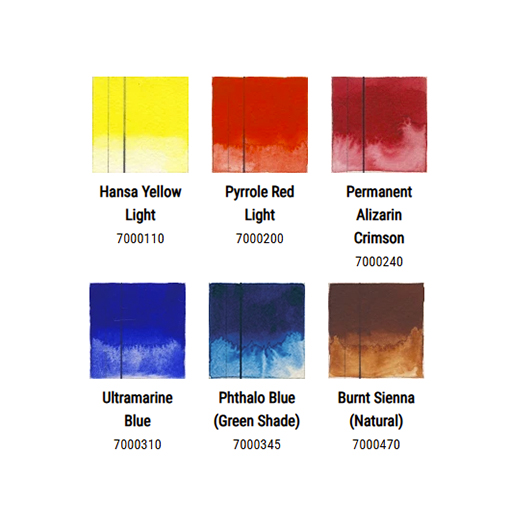 GOLDEN QOR 6 INTRODUCTORY - SET AQUARELLE COULEURS D'INTRODUCTION 6 TUBES 5 ML