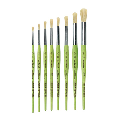 DA VINCI FIT SYNTHETICS ROUND BRUSH SYNTHETIC BRISTLE LONG HANDLE SERIES 378