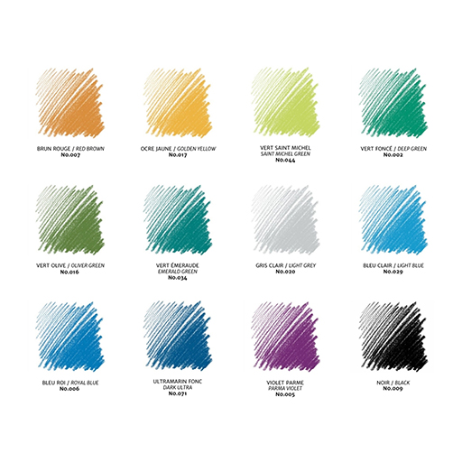 CONTÉ À PARIS CARRÉS SCHACHTEL 24 SKIZZENKREIDEN SORTIERTE FARBEN