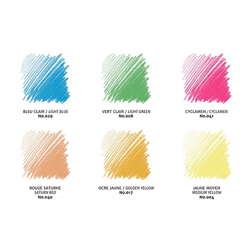 CONTÉ À PARIS SET OF 6 ASSORTED PASTEL PENCILS