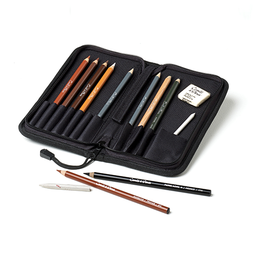 CONTÉ À PARIS SKETCHING WALLET + PENCILS + ACCESSORIES