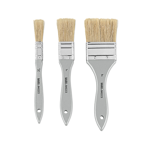 LIQUITEX BASICS SET 3 PALETINAS CERDA NATURAL PARA ACRÍLICO
