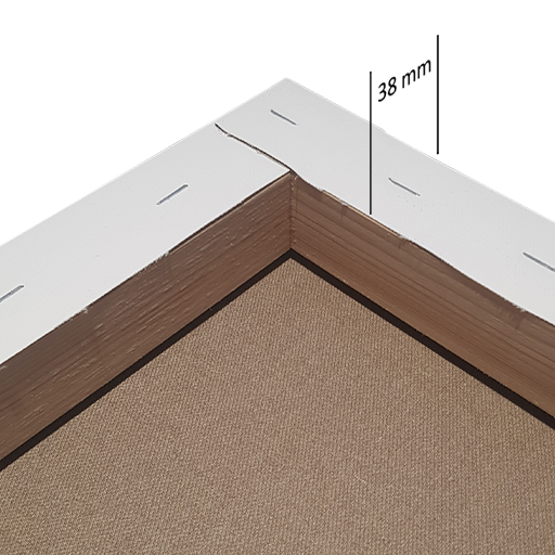 RAW ART MATERIALS CHÂSSIS ENTOILÉ 3D (38 X 38 MM) AVEC POLYCOTON TEXTURE FINE SÉRIE 800