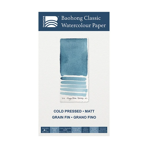 BAOHONG CLASSIC ROLLE AQUARELLPAPIER 300 G 100% BAUMWOLLE