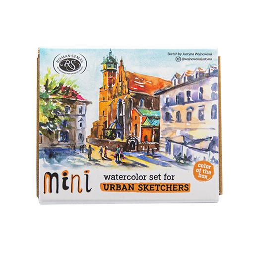 ROMAN SZMAL MINI URBAN SKETCHERS WATERCOLOUR BOX 8 HALF PANS + 4 EMPTY SLOTS