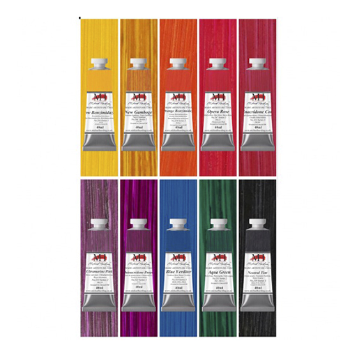 MICHAEL HARDING OIL PAINT BRICK LANE SELECTION SET OF 10 X 40 ML TUBES