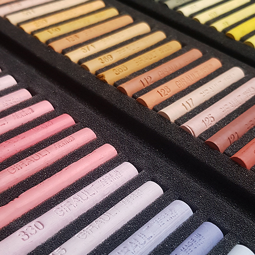 GIRAULT 102 PASTELLKREIDEN IM KASTEN - GEMISCHTE FARBEN SET
