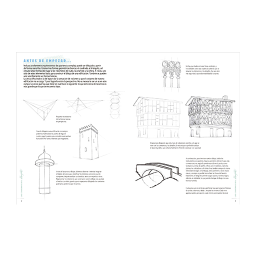 BOOK (IN SPANISH) - LOS CUADERNOS DEL DIBUJANTE - EDIFICIOS Y CIUDADES 50 MODELOS PARA EMPEZAR