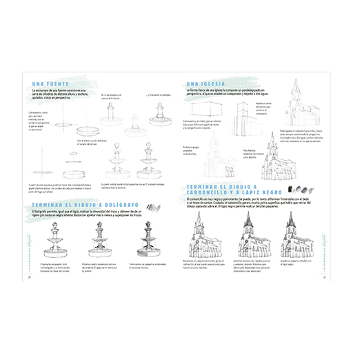 BOOK (IN SPANISH) - LOS CUADERNOS DEL DIBUJANTE - EDIFICIOS Y CIUDADES 50 MODELOS PARA EMPEZAR