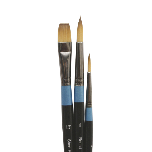 DALER ROWNEY AQUAFINE SET OF 3 BRUSHES SHORT HANDLE SERIES 302