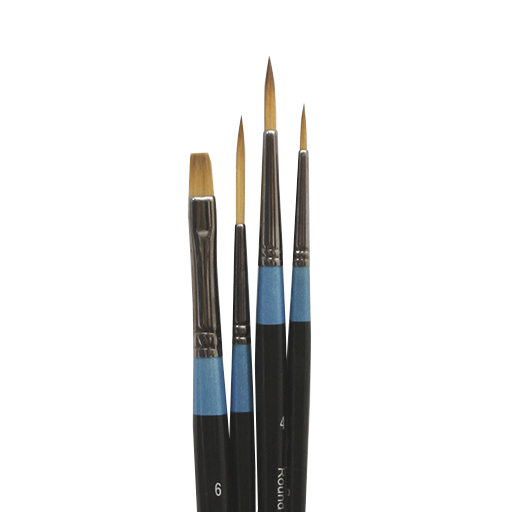 DALER ROWNEY AQUAFINE SET 4 OF BRUSHES SHORT HANDLE SERIES 400