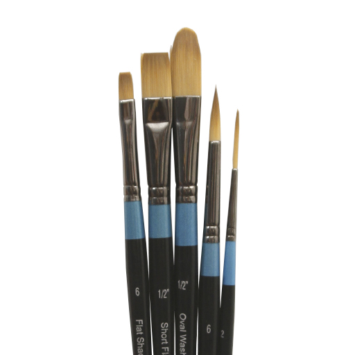 DALER ROWNEY AQUAFINE SET 5 OF BRUSHES SHORT HANDLE SERIES 500