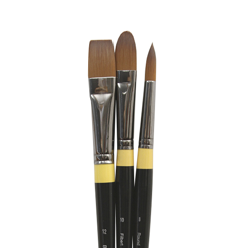 DALER ROWNEY SYSTEM 3 SET 3 PINCELES MANGO LARGO SERIE 302