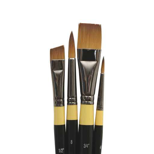 DALER ROWNEY SYSTEM 3 SET 4 PINCELES MANGO CORTO SERIE 401
