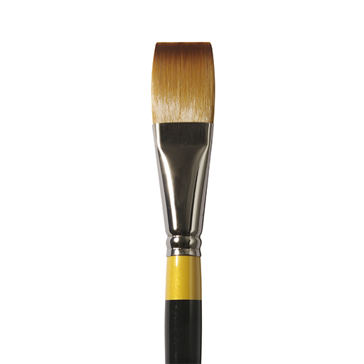 DALER ROWNEY SYSTEM 3 LONG FLAT BRUSH SHORT HANDLE SERIES 21