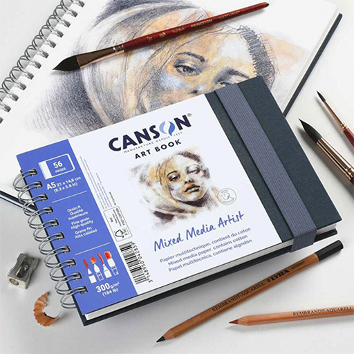 CANSON MIXED MEDIA ART BOOK SPIRAL BOUND 300 G