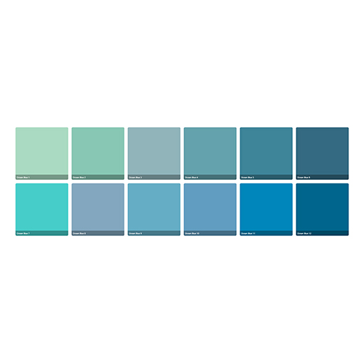 UNISON SOFT PASTELS OCEAN BLUES SET - CARDBOARD BOX 12 STICKS