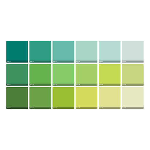 UNISON SOFT PASTELS GRÜN-FARBEN SET 19 BIS 36 - KARTONETUI 18 WEICHE PASTELLE