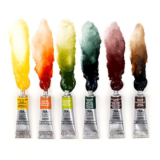 WINSOR & NEWTON PROFESSIONAL WATERCOLOUR SET OF 6 X 5 ML TUBES EARTH COLOURS