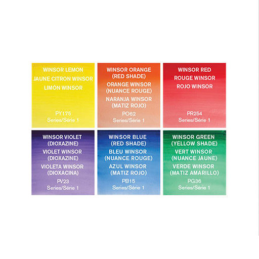 WINSOR & NEWTON PROFESSIONAL WATERCOLOUR AQUARELLFARBEN-SET 6 X 5 ML TUBEN - WINSOR FARBEN