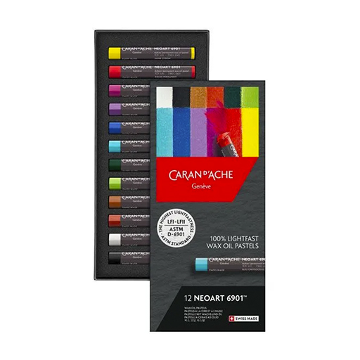 CARAN D'ACHE NEOART 6901 SET OF 12 WAX OIL PASTELS