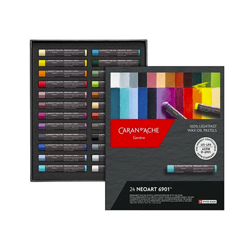CARAN D'ACHE NEOART 6901 SET 24 PASTELLI A CERA E AD OLIO