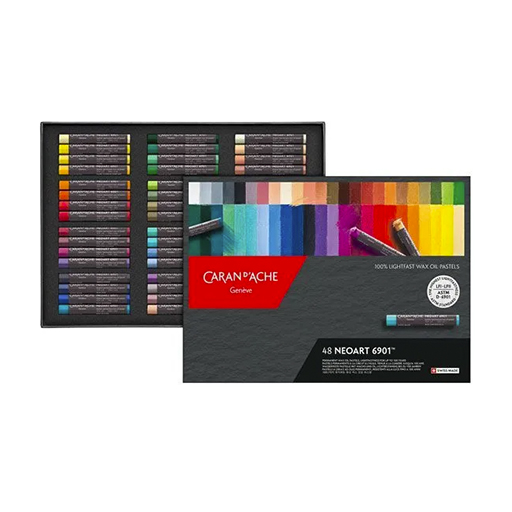 CARAN D'ACHE NEOART 6901 SET 48 WACHS- UND ÖLPASTELLE