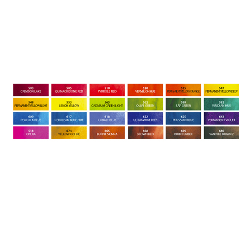 SHINHAN PWC EXTRAFEINE AQUARELLFARBE SET 24 X 15 ML TUBEN