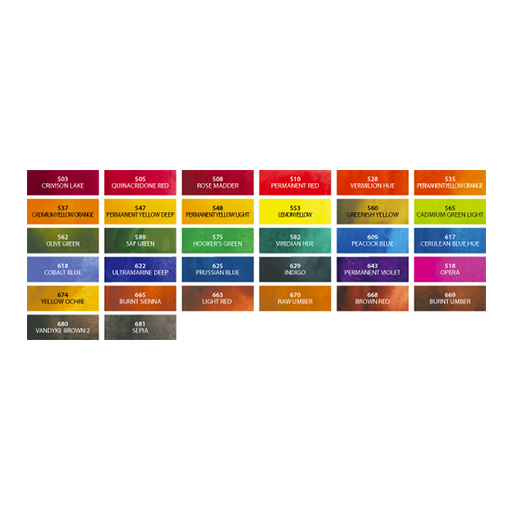 SHINHAN PWC EXTRAFEINE AQUARELLFARBE SET 32 X 15 ML TUBEN